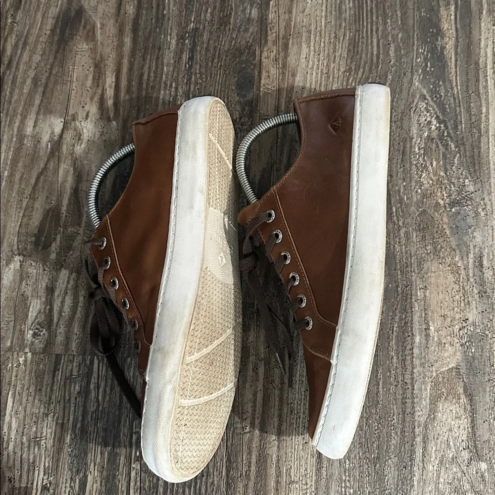 Sperry Men's Brown Leather Sneakers size 9.5m - Picture 8 of 12